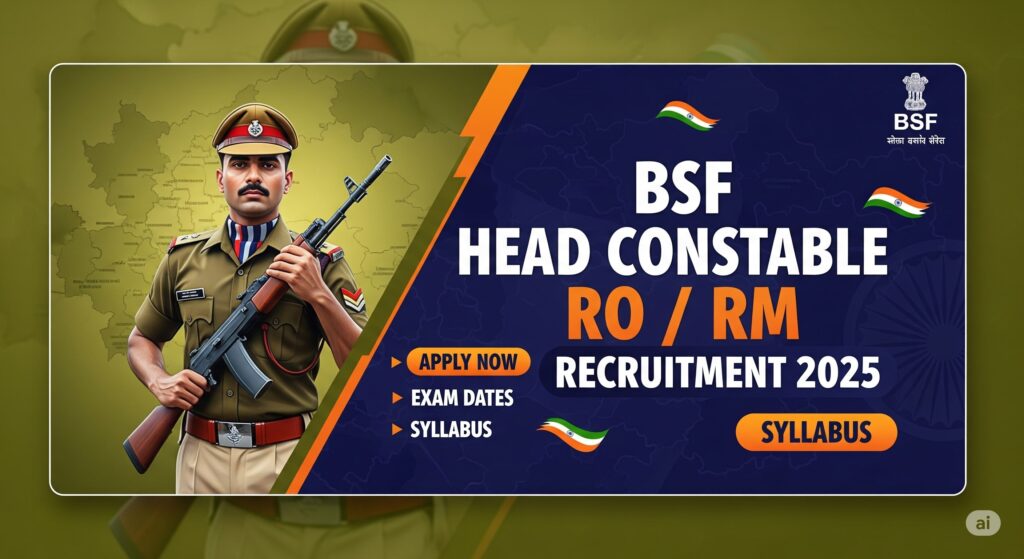 BSF Head Constable RO RM Recruitment 2025 – Join & Apply Now Online, Notification, Vacancy